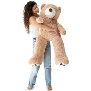 MKS. Reuzen-teddybeer XXL knuffelbeer, 130cm grote pluche beer - originele teddybeer bruin (130 cm)