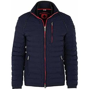 Wellensteyn MOL Men MOLM-856 DoRuAirTec gewatteerde jas voor heren, overgangsjas, donkerblauw/rood, L