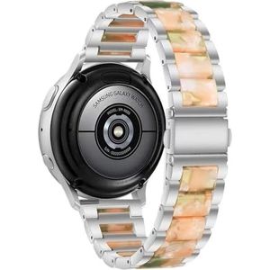 20 mm band geschikt for Samsung Galaxy Watch 3 41 mm 45 mm Actief 2 40 mm 44 mm Gear S3 staal + harsband geschikt for Huawei GT3 22 mm geschikt for Amazfit gts 3(Color:Sillver Yellow,Size:22mm)