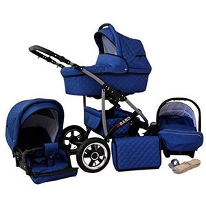 Kinderwagen 3in1 2in1 Set Isofix Buggy Autostoeltje Q-Step by SaintBaby blue 2in1 zonder autostoel