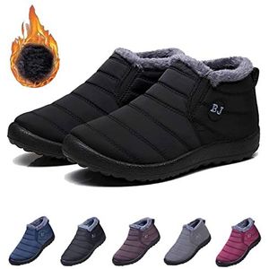 Boojoy Shoes, Boojoy Winter Boots, Bj Boots Women Men Snow Boots Waterproof Anti-slip Ankle Booties Outdoor Warm Lined Shoes (Black, adult, women, numeric_44, numeric, eu_footwear_size_system, medium)