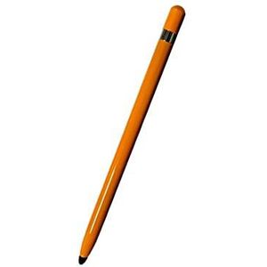 Draagbare Tablet Smartphone Stylus Pen Zachte Penpunt Schrijven Tekening Capacitieve Touchscreen Potlood Dual Heads Ends Stylus (Oranje)