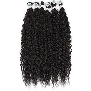 Kinky Curly Curly Haarelastiek, synthetisch, golfvorm, voor vlechtverlengingen, 100 g/3 stuks, 2 (donkerbruin), 30 inch