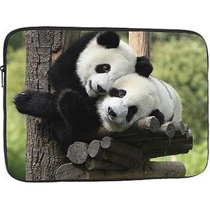 13 Inch Laptop Case Mouw Shockproof Slanke Lichtgewicht Voor Reizen Woon-werkverkeer Office Zakenreis Twee Grote Panda's Prints