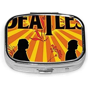 JOJOshop Beatles Painting Pill Box/Pill Case-Square Pill Box/case-2-vaks Pill Box/Pill Case