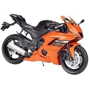 Elektrische legering motorfiets Voor YZF-R6 2020 1/12 Legering Motorfiets Model Auto Speelgoed Hoge Simulatie Zware Machines Motor Modellen Collectie Geschenken (Color : Orange)