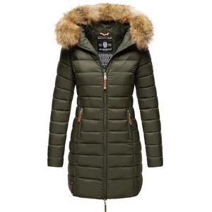 MARIKOO B647 Gewatteerde winterjas voor dames, groen, S