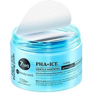 7Days Huidverzorging exfoliërende pads - Zachte gezichtspads met PHA en hyaluronzuur - verkoelende en kalmerende gezichtsverzorgingsreiniger - 50 stuks