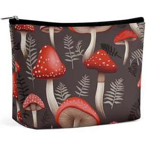 LYHVSFZQ Make-up tas opvouwbare cosmetische tas rode paddenstoelen bedrukte make-up organizer reizen make-up tas voor reizen en dagelijks leven, stijl, één maat, make-up tas, Stijl, Eén maat, Make-up