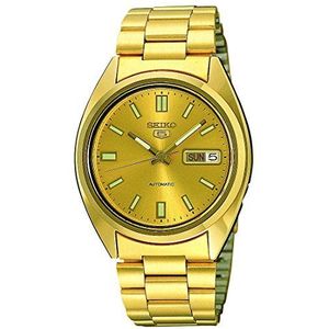 Seiko Heren roestvrij stalen band horloge, SNXS75K1, Gouden, casual