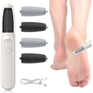 Elektrisch eeltverwijderaar voor de voeten, oplaadbare pedicure set, voetverzorging, elektrische 3 snelheden met 4 verwisselbare voetvijlen