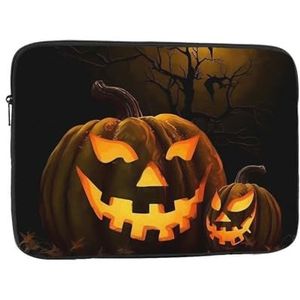 Halloween Vakantie Pompoen Print Laptop Sleeve Shockproof Laptop Case Duurzame Laptop Tas Computer Cover voor de meeste Computers