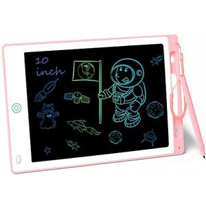 Vicloon Lcd-schrijftablet, 10 Inch Heldere Kleurrijke Elektronische Tekentafel Grafische Tablets doodle pad met afsluitbare wisknop, schrijfbord voor kinderen, voor meisjes, jongens