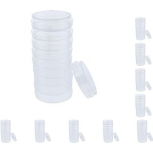 10 Set van Lab Plastic Petri Schotel Steriele Cel Tissue Cultuur Schotel & Deksel 75mm