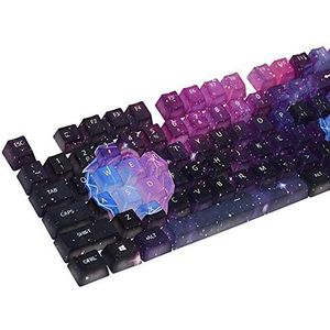 Sunzit Keycap Gaming - 104 PBT Dye-sublimatie Backlit Keycaps, Starry Sky OEM-profiel voor GK61 Cherry MX-schakelaar Mechanisch Toetsenbord