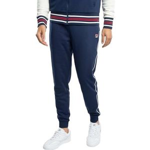 Fila Patrick Joggingbroek met contrasterende biezen voor heren, marineblauw/Gardenia, Marine/Gardenia, XL
