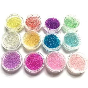 Yushu - 12 stuks/set kleurbubbels, doe-het-zelf kristallen epoxyvuller, UV-hars lijmvuller, imitatie blister bubbelkralen, vulmateriaal, veilig en niet giftig