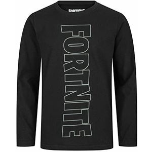 Fortnite T-shirt met lange mouwen (zwart, zwart, 152 cm