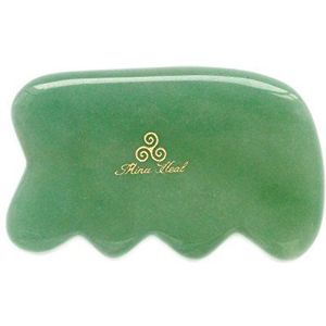 Mina Heal Groene Aventurijn Jade Steen Gua Sha Facial Massager Uitstekende Huidverzorging Tool