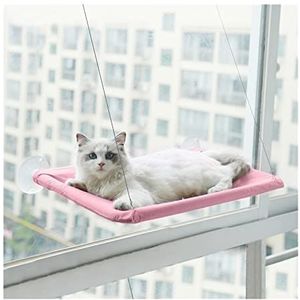 Hondenmand Ligstoel Seat Mount Opknoping Bedden Comfortabel Pet Cat Bed Shelf Seat Bearing 20kg Huisdierbed (Color : Style-Pink, Size : With Cushion)