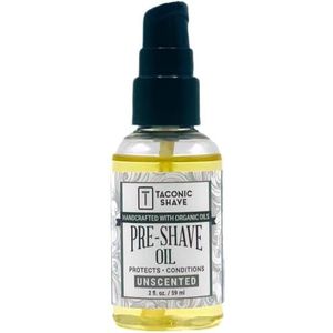 Taconic Shave Premium Natural Pre-Shave Oil (2 oz.) – Ongeparfumeerd – Beschermt tegen irritatie en scheerirritatie bij het scheren met een scheermes, veiligheidsscheermes of open scheermes