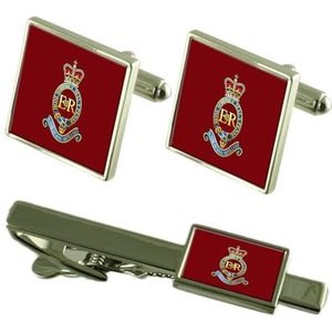 Army Royal Horse Artillerie Tie Clip Manchetknopen Bijpassende Set, Eén maat, Messing, Geen edelsteen