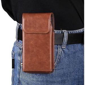 Cell Phone Holster Lederen Universele Mobiele Telefoon Pouch met Riemclip Holster Case Compatible with Samsung Galaxy S20 FE, Note20, Note20 Ultra, s20 Ultra, s20 +, Note10Lite, Note10 +, A90, A21, A8