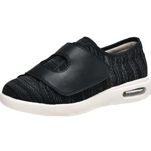 Orthopedische Casual Schoenen, Extra Breed Op Luchtkussens Artritis Orthopedische Oedeem Gezwollen Ouderen Schoenen Open Pasteuriseren Casual Schoenen(Black-A,39 EU)