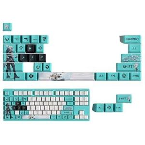 (VALORANT) toetsenborddoppen (29)PC Gaming Mechanische Keycap Numpad Aangepaste Keycaps Laser Gegraveerd met Elk Mechanisch Toetsenbord (JETT)