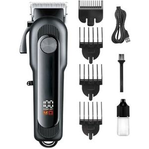 Tondeuse voor mannen, tondeuse professionele tondeuse met led-display, haarsnijmachine, verstelbare lengte, kappersschaar voor mannen