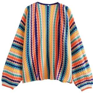 Polyester Oversized V-hals Vest Vrouwen Grof Gebreide Open Front Lange Mouw Getextureerde Weave Lounge Dragen Herfst Gelaagde Stuk Gezellige Lezen Compan, Geel_s, One size