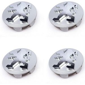 SJZZJMZ 4 stuks auto wielnaafdoppen voor Peugeot 407 2004 2005 2006 2007 2008 60mm vervangende wieldoppen stickers B zwart