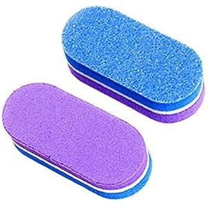 Spons Nagelbuffer Blokken, Mini Spons Nail Buffer Bestanden 100/180 Grit 4,8x2x1,2cm Multicolor 10/20/40 Stuks (Blauw-20 stuks)