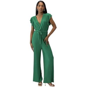 Elara Jumpsuit voor dames, V-hals, groen, One size