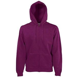 Fruit of the Loom Sweatjas met capuchon, bordeaux, M