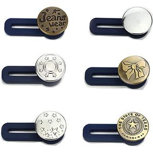 6 pieces Elastic Rubber Button Extension