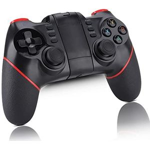 Draadloze gamecontroller, T6 Bluetooth 4.0-handgreep Gamepad-joystick Geschikt voor smartphone/tablet/smart-tv/settopbox/pc/PS3-gameconsole