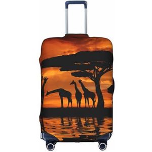 Bagage Cover Koffer Cover Protectors Bagage Protector Past 18-30 Inch Bagage Afrikaanse Modder Doek Tribal, Afrika Giraffe Majestic Tree1, S