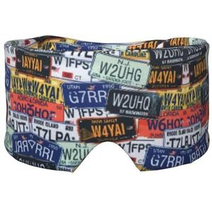 Slaapmasker met kentekenplaat, zachte huidvriendelijke oogbedekkingen, lichtblokkerend slaapmasker voor reizen, yoga, dutje