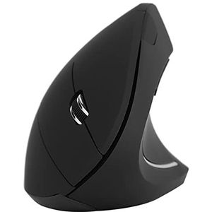 Draadloze verticale muis, 2,4 GHz optische 1600 DPI draadloze ergonomische verticale gamingmuis Non-delay voor laptop, pc, computer, desktop, notebook(zwart)