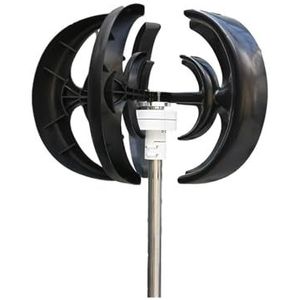 Verticale Windturbine 2000W 12V 24V 48V Permanente Magneet Generator Met Mppt Controlle Lage startsnelheid voor thuis(Black,WITH MPPT CONTROLLER_24V)