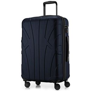 Suitline harde koffer trolley check-in bagage, TSA, 66 cm, ca. 58 liter, 100% ABS mat donkerblauwe