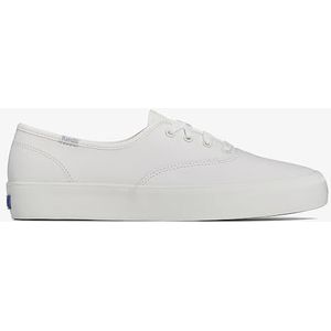 Keds Champion Gn Sneaker voor dames, Wit leder, 3 UK Wide