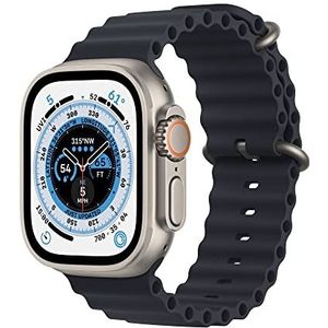Apple Watch Ultra (GPS + Cellular, 49mm) Kast van titanium Middernacht Ocean‑bandje, Eén maat (Refurbished)