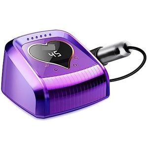 Elektrische nagelvijl, 45000 rpm elektrische nagelboormachine for manicure, nagelvijl, nagelmaster, nagellakremover, nagelboorfrees voor zowel natuurlijke als kunstnagels (Color : White, Size : A)