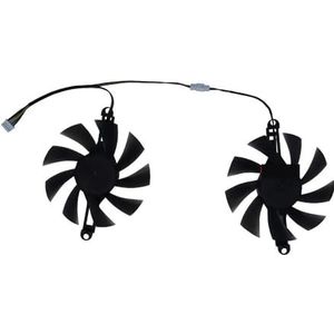 2 stuks/set, GPU-koeler grafische kaartventilator voor AMD JIESHUO 51RISC RX 6600M RX6600M voor MLLSE 580 8GB Gaming GDDR5(PLD09210S12HH)