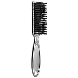 Kappers Zachte Haarborstel Oliekop Styling Kam Mannelijke God Terug Hoofd Borstel Kapsel Hals Baard Borstel Salon Kapper Gereedschap (Zilver)