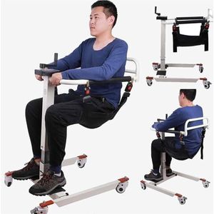 Transfer Lift Handicap Rolstoel Patiënt Lift Transfer Stoel voor Home/Auto, Verdikte Stalen Pijp, Opvouwbare Capaciteit 150kg