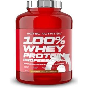Scitec Nutrition 100% Whey Protein Professional - Verrijkt met extra aminozuren & spijsverteringsenzymen - Glutenvrij - Zonder palmolie, 2.35 kg, Chocolade-Hazelnoot