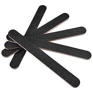 5 stuks zwarte grote professionele nagelvijlen nagelvijlen, Jumbo professionele nagelvijlen nagelvijlen buffers Grit 100 creatieve en prachtige afwerking